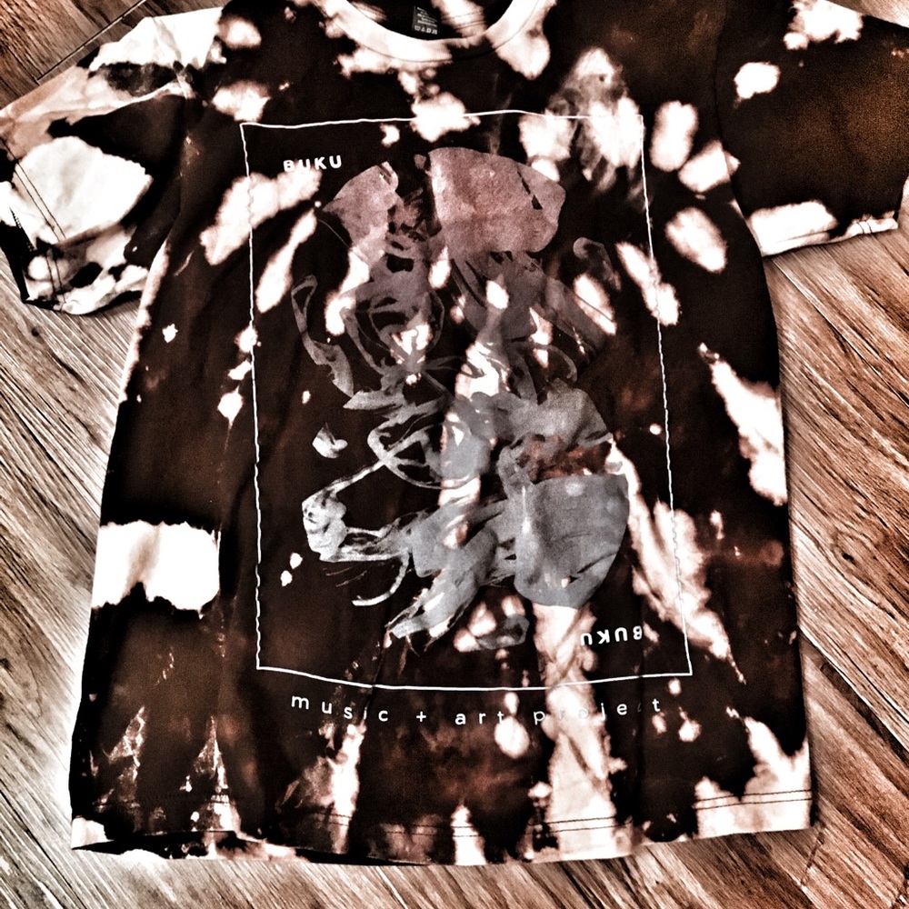 Custom bleached t-shirt.